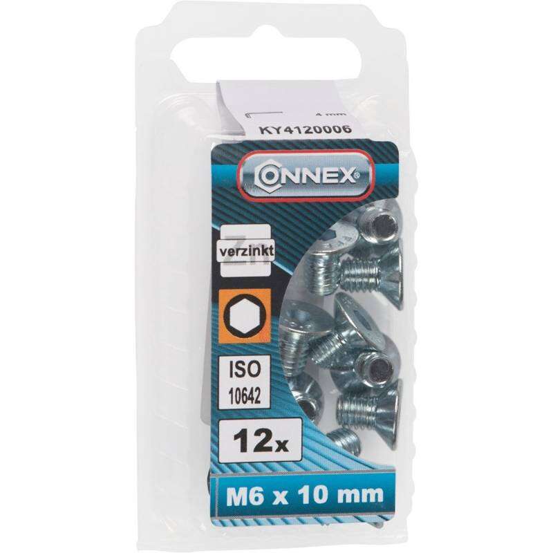 Image du produit Boulon &agrave; six pans creux - T&ecirc;te frais&eacute;e / Filetage m&eacute;trique - Acier Galvanis&eacute; - M6