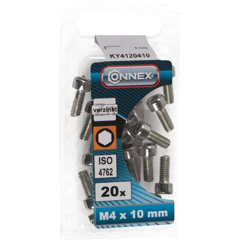 Image du produit Boulon &agrave; six pans creux - T&ecirc;te ronde / Filetage m&eacute;trique - Acier Galvanis&eacute; - M4