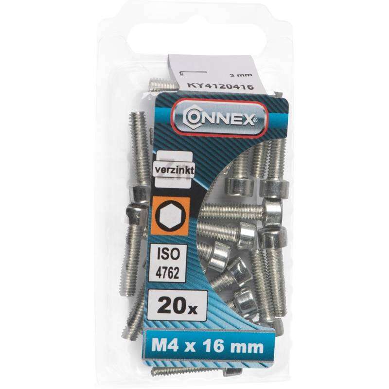 Image du produit Boulon &agrave; six pans creux - T&ecirc;te ronde / Filetage m&eacute;trique - Acier Galvanis&eacute; - M4