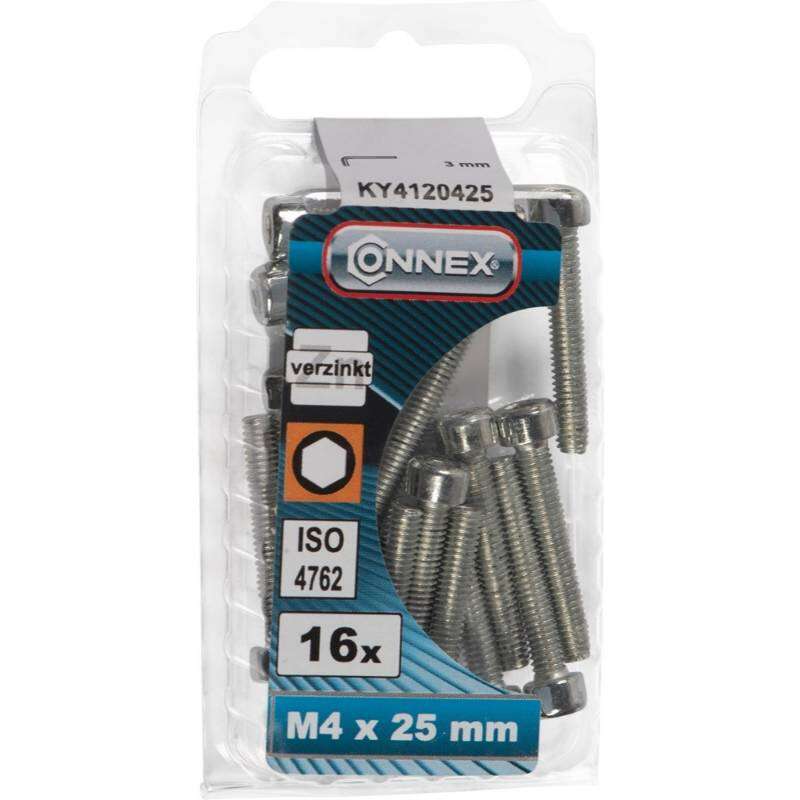 Image du produit Boulon &agrave; six pans creux - T&ecirc;te ronde / Filetage m&eacute;trique - Acier Galvanis&eacute; - M4