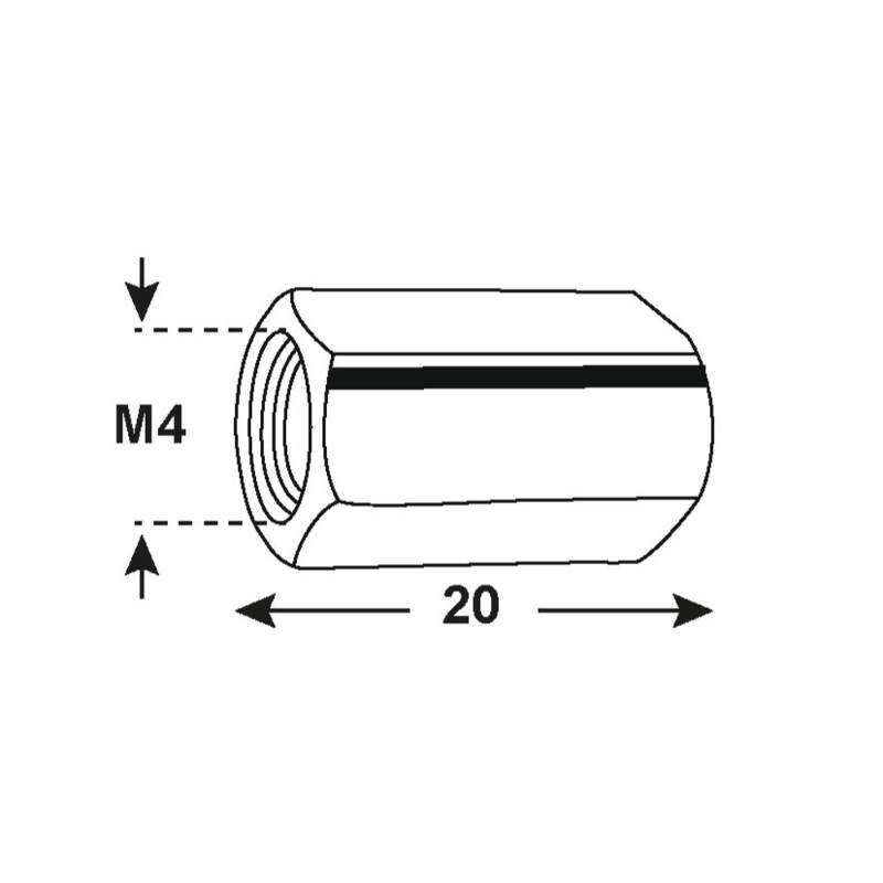 Image du produit Ecrou &agrave; Joindre (Hexagonal) - Acier Galvanis&eacute;