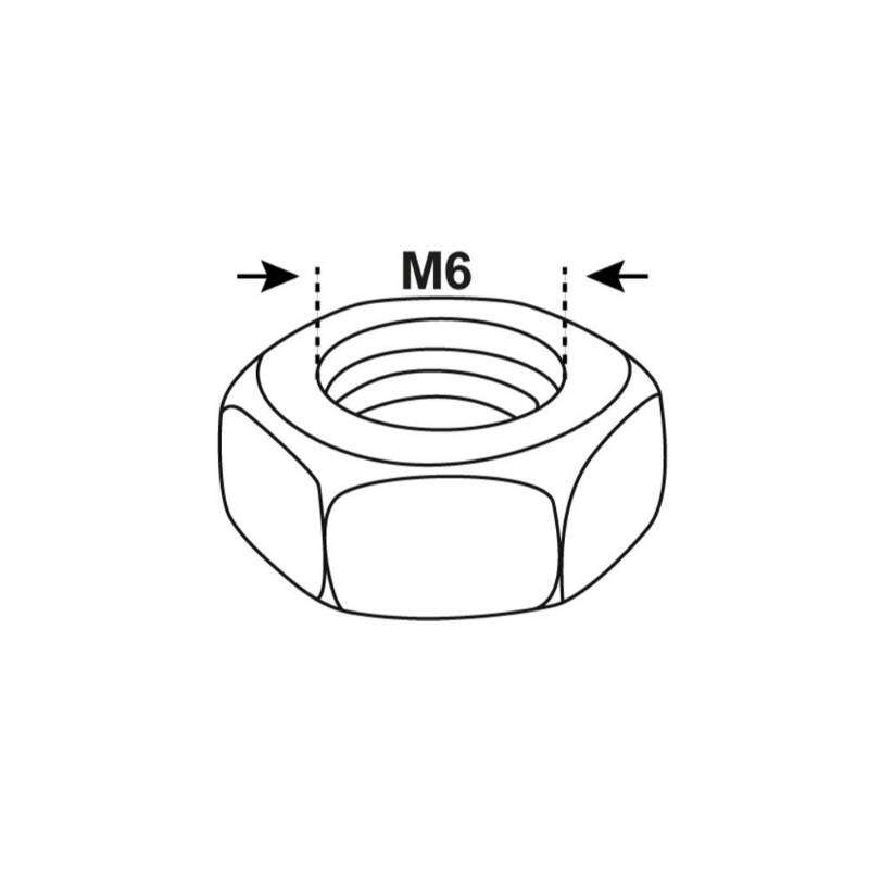 Image du produit Ecrou Hexagonal - Polyamide - Transparent (Blanc)