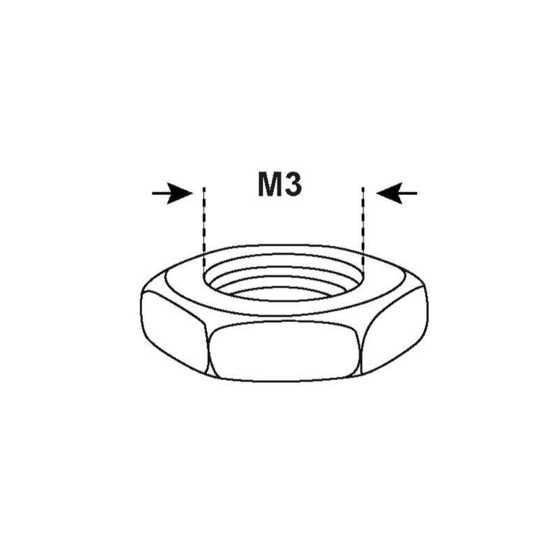 Image du produit Ecrou Hexagonal Aplati - Acier Galvanis&eacute;