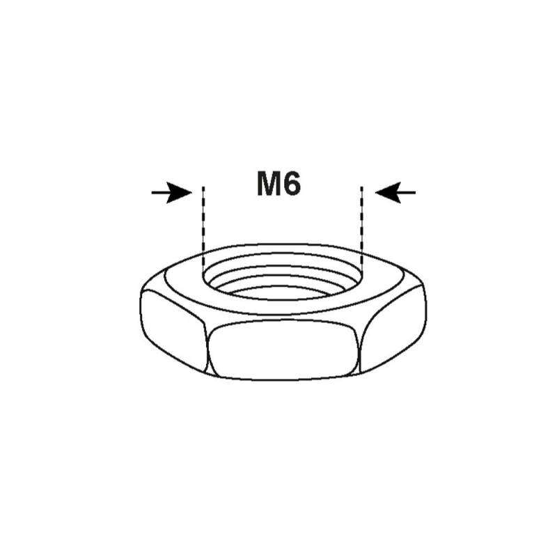 Image du produit Ecrou Hexagonal Aplati - Acier Galvanis&eacute;
