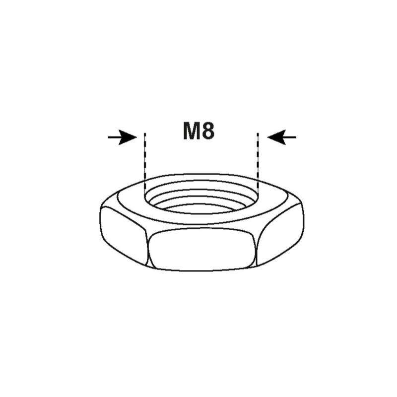 Image du produit Ecrou Hexagonal Aplati - Acier Galvanis&eacute;