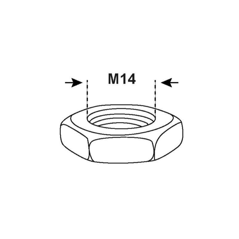 Image du produit Ecrou Hexagonal Aplati - Acier Galvanis&eacute;