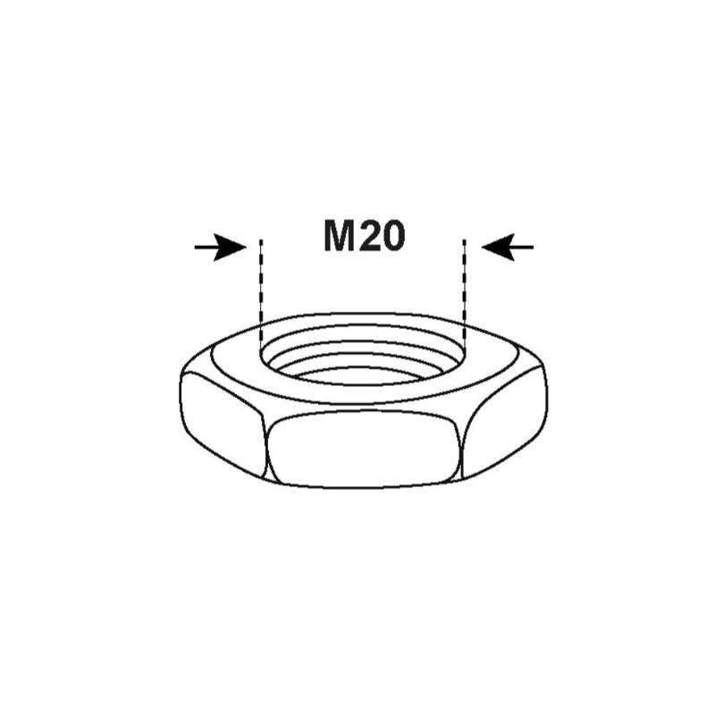 Image du produit Ecrou Hexagonal Aplati - Acier Galvanis&eacute;