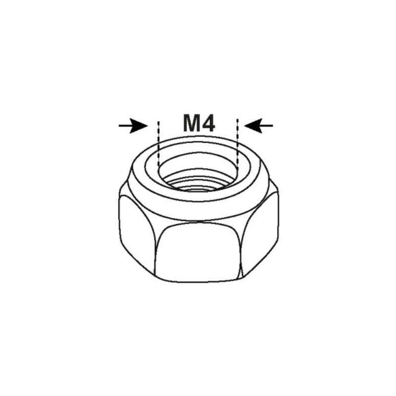 Image du produit Ecrou autobloquant (Ecrou de S&eacute;curit&eacute;) Hexagonal - Acier Galvanis&eacute;
