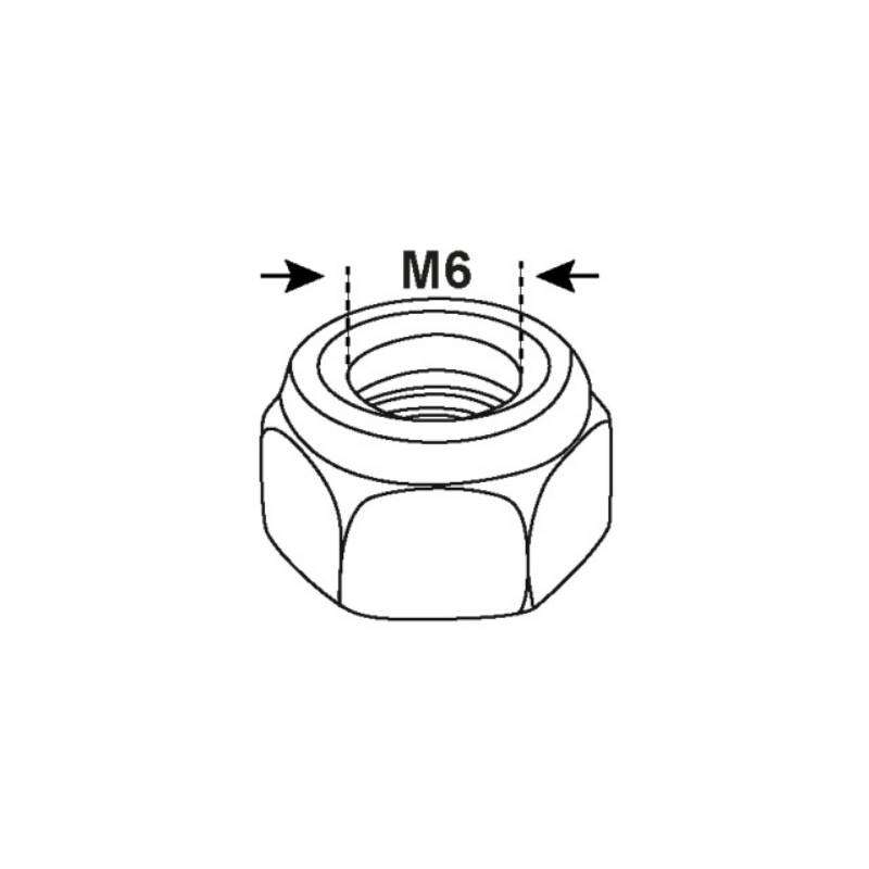 Image du produit Ecrou autobloquant (Ecrou de S&eacute;curit&eacute;) Hexagonal - Acier Galvanis&eacute;