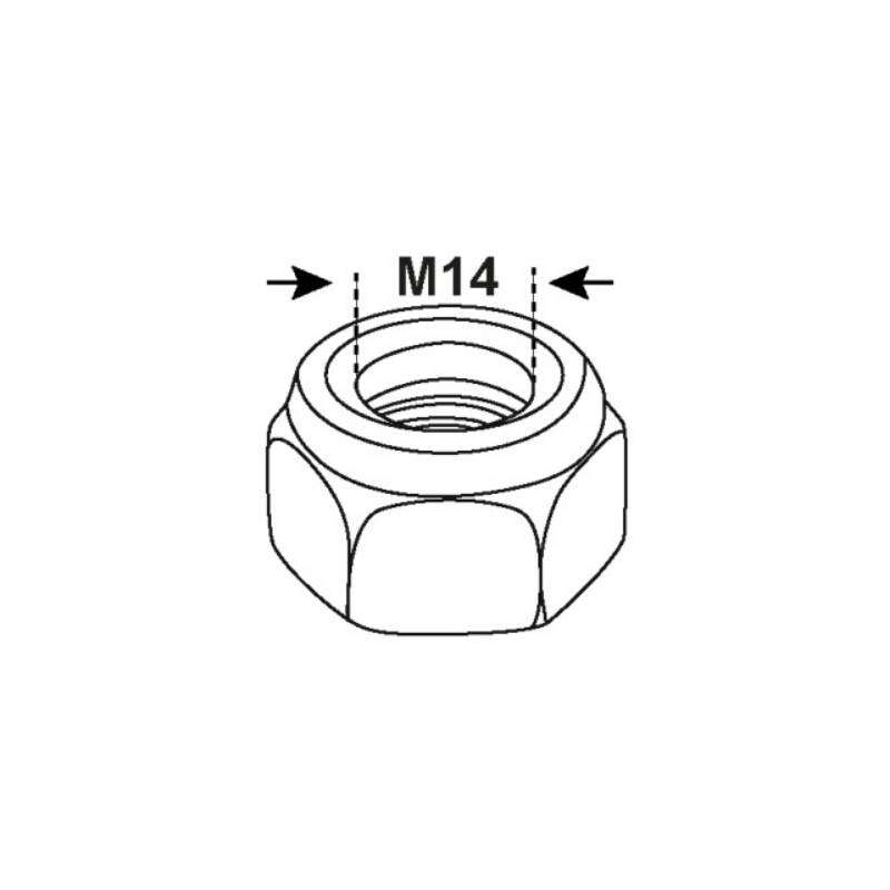 Image du produit Ecrou autobloquant (Ecrou de S&eacute;curit&eacute;) Hexagonal - Acier Galvanis&eacute;