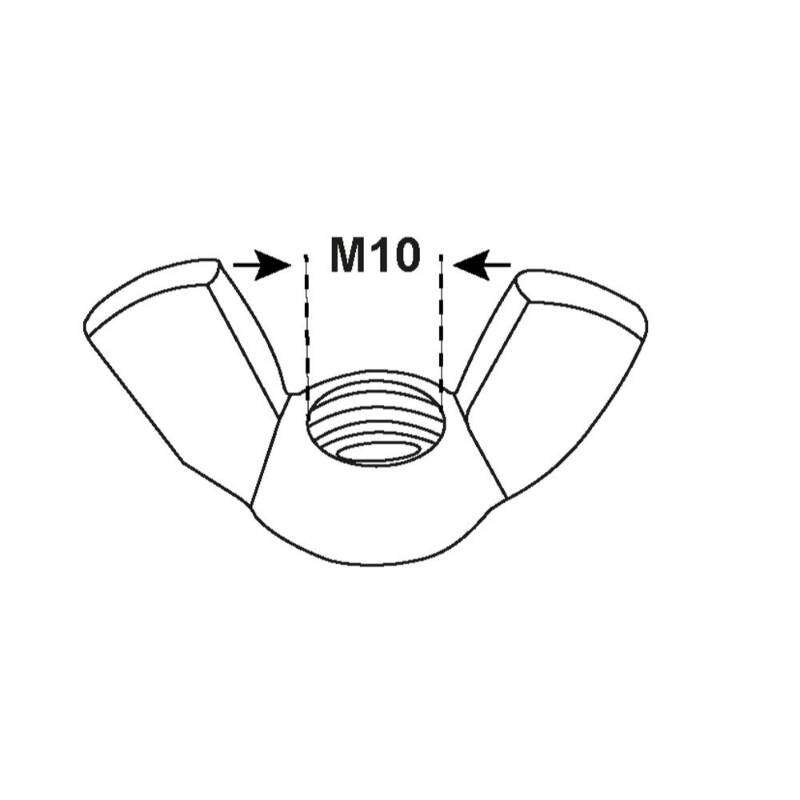 Image du produit Ecrou Papillon (&agrave; Ailettes) - Inox A2