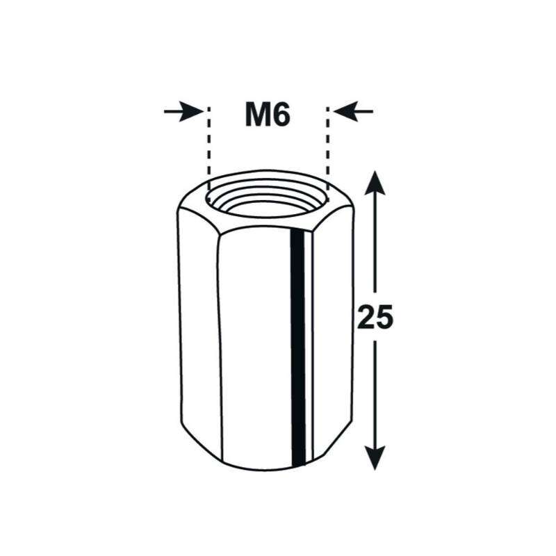 Image du produit Ecrou &agrave; Joindre (Hexagonal) - Inox A2