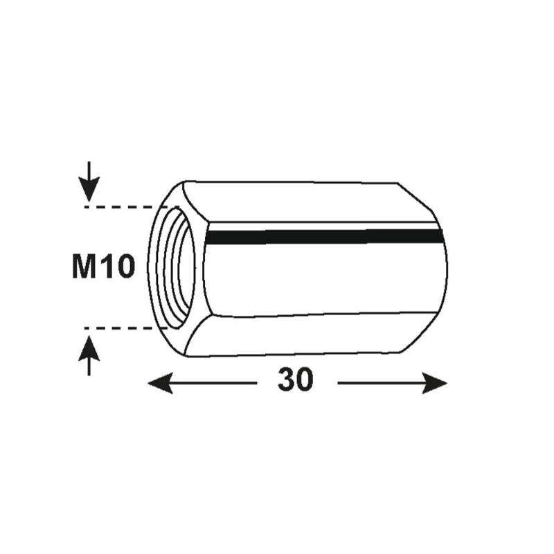 Image du produit Ecrou &agrave; Joindre (Hexagonal) - Inox A2