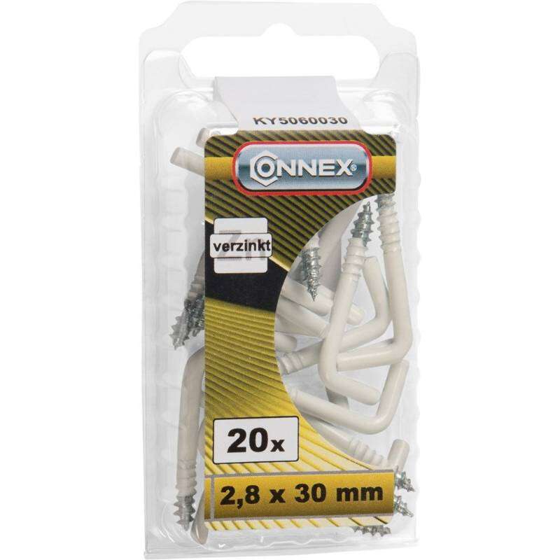 Image du produit Gond (Crampon) en L - Filetage Bois - Blanc
