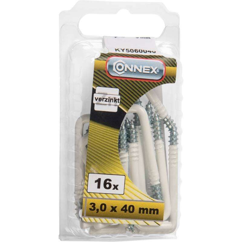 Image du produit Gond (Crampon) en L - Filetage Bois - Blanc