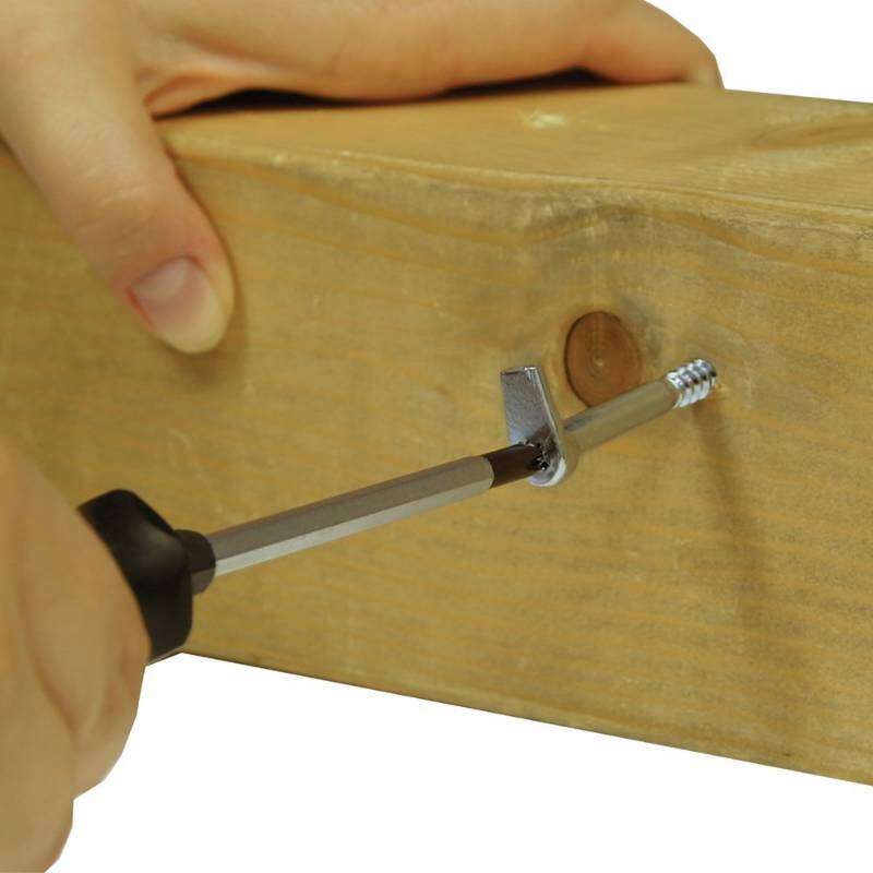 Image du produit Gond (Crampon) en L (Empreinte PH-Drive) - Filetage Bois - Acier Galvanis&eacute;