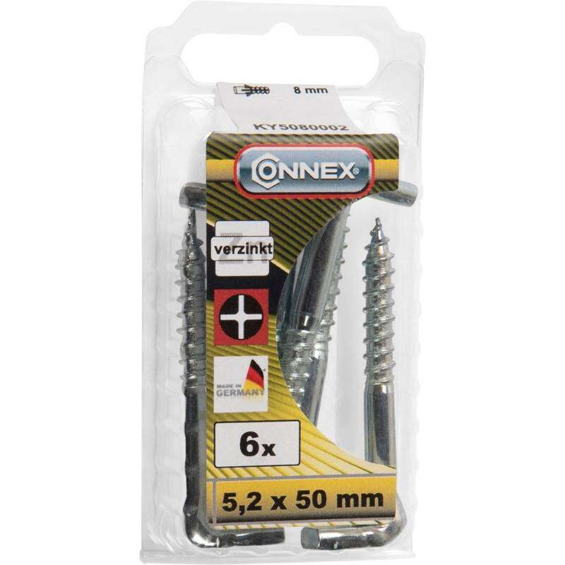 Image du produit Gond (Crampon) en L (Empreinte PH-Drive) - Filetage Bois - Acier Galvanis&eacute;