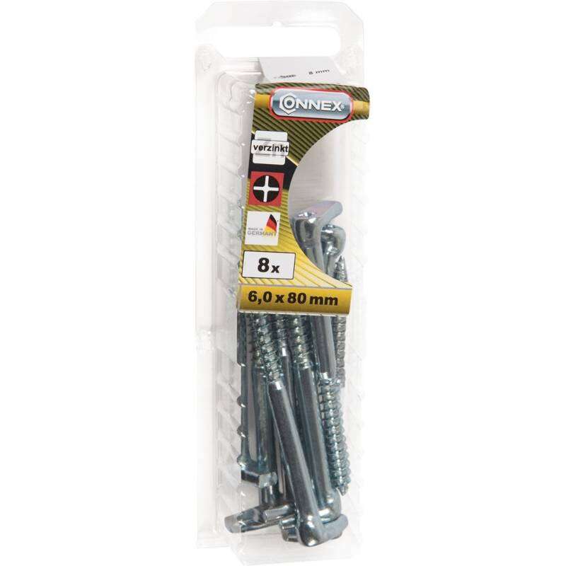 Image du produit Gond (Crampon) en L (Empreinte PH-Drive) - Filetage Bois - Acier Galvanis&eacute;