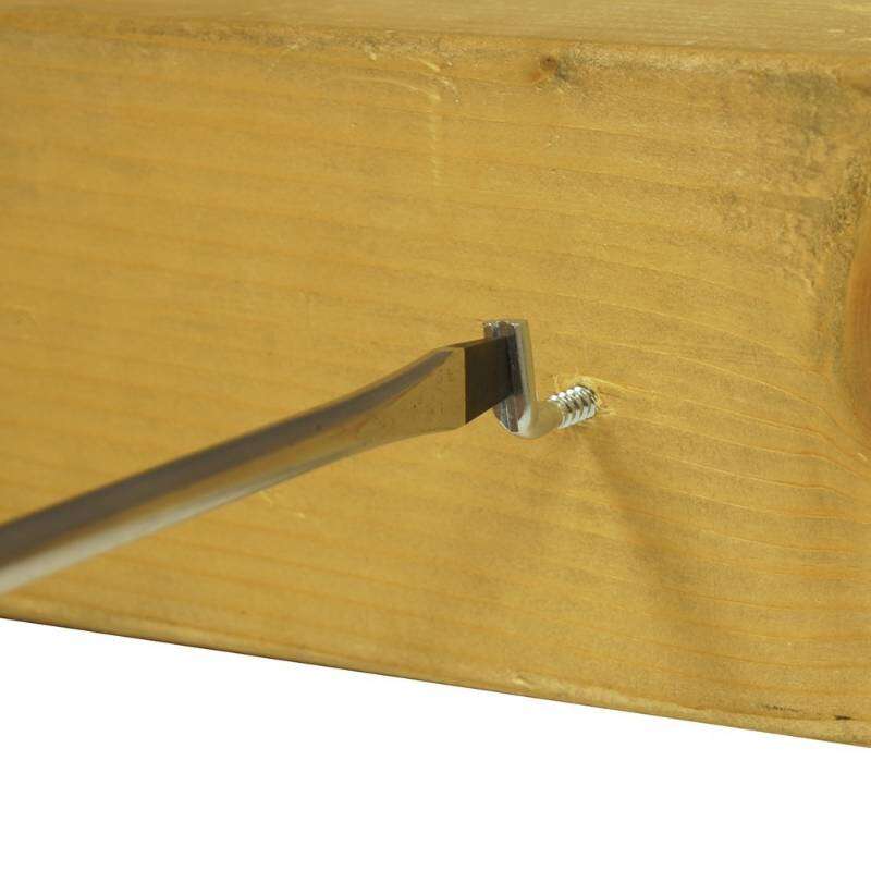 Image du produit Gond (Crampon) en L (Empreinte Plate) - Filetage Bois - Acier Galvanis&eacute;