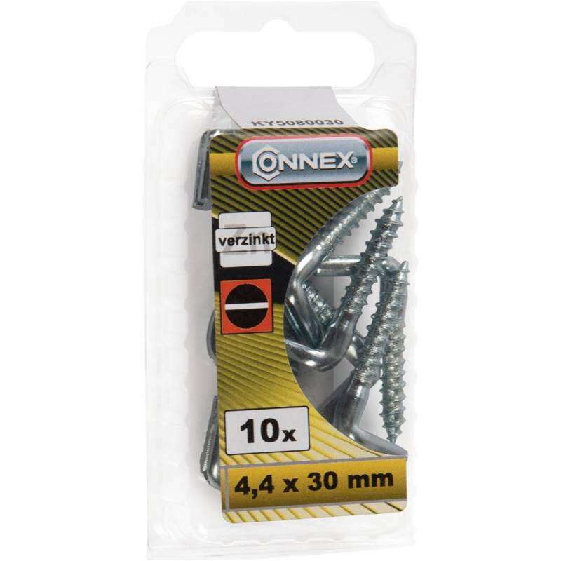 Image du produit Gond (Crampon) en L (Empreinte Plate) - Filetage Bois - Acier Galvanis&eacute;