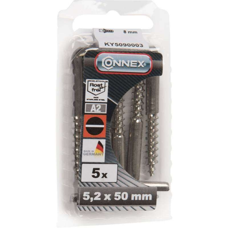 Image du produit Gond (Crampon) en L (Empreinte Plate) - Filetage Bois - Inox A2