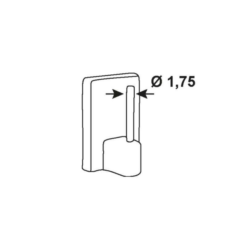 Image du produit Crochet Autocollant (Adh&eacute;sif) - Blanc - &Oslash; 1,75 mm (4 pcs)