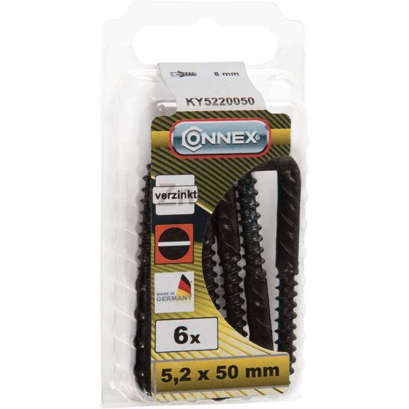 Image du produit Gond (Crampon) en L (Empreinte Plate) - Rustique - Filetage Bois - Noir - 5,2 x 50 mm (6 pcs)