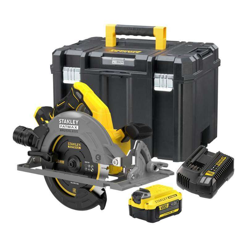Image du produit STANLEY - V20 18V Scie circulaire 190mm Brushless (avec batterie 4.0Ah et chargeur) [0]