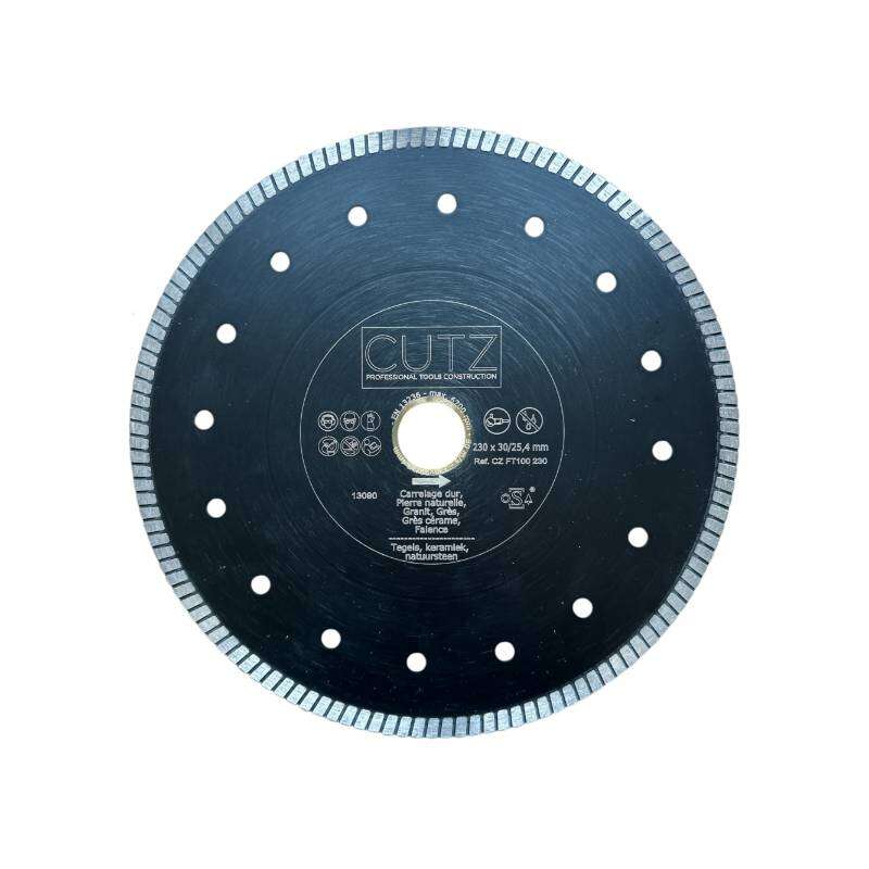 Image du produit CUTZ - Disque Diamant TURBO RONDO Jante turbo continue denture fine, &eacute;paisseur 1,2 mm &oslash; 125 mm Al&eacute;sage 22,2 mm