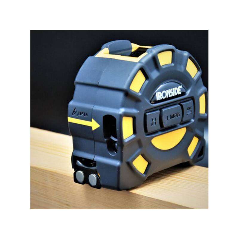 Image du produit IRONSIDE&reg;- M&egrave;tre Roulant &agrave; Laser 2-en-1 - 20 mm x 5 m&egrave;tres