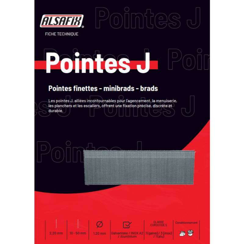 Image du produit Alsafix&reg;- Pointes Finettes / Minibrads J - Galva OU Inox (2000 pcs)