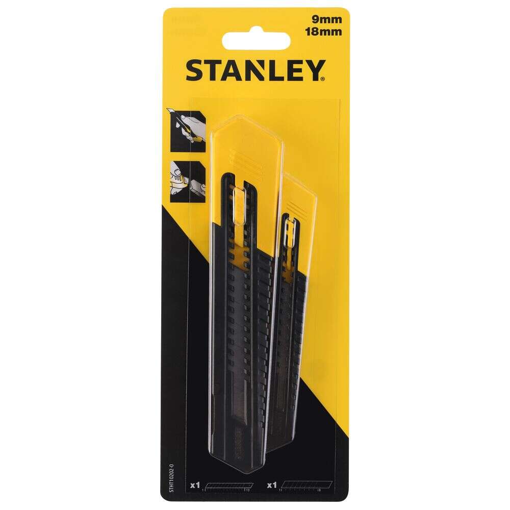 Image du produit STANLEY - Cutter 18 mm (+ gratuit 9 mm) (PROMO TEMPORAIRE)