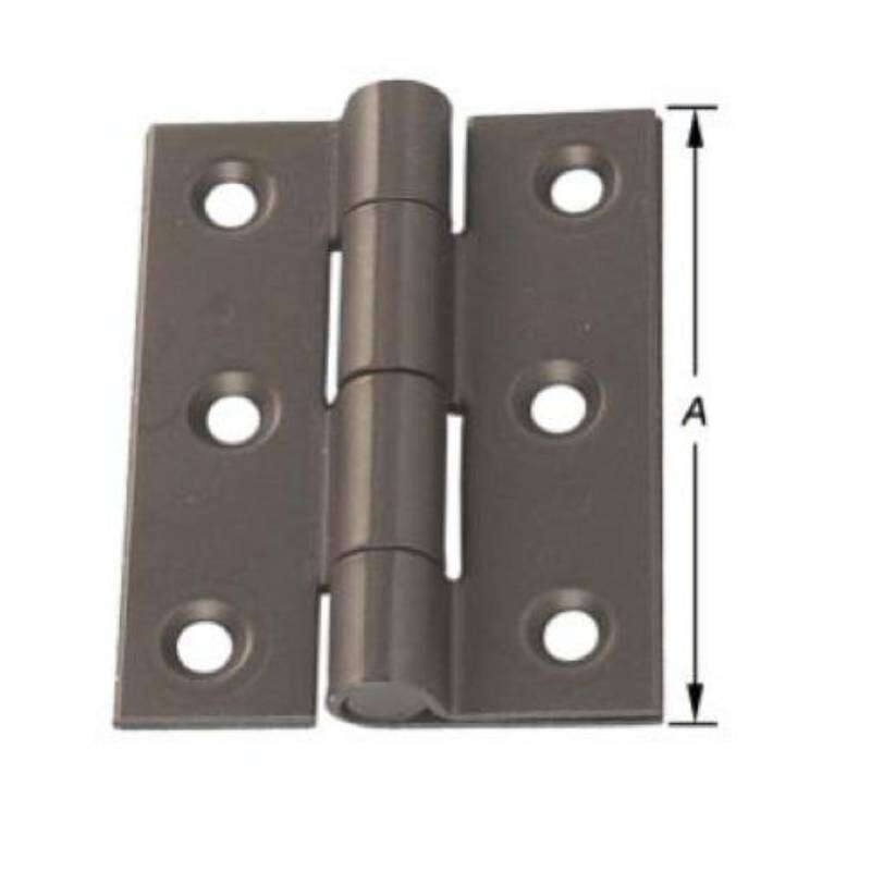 Image du produit Charni&egrave;re - Fiche &agrave; feuille double - Broche riv&eacute;e - Epoxy Noir (2p)