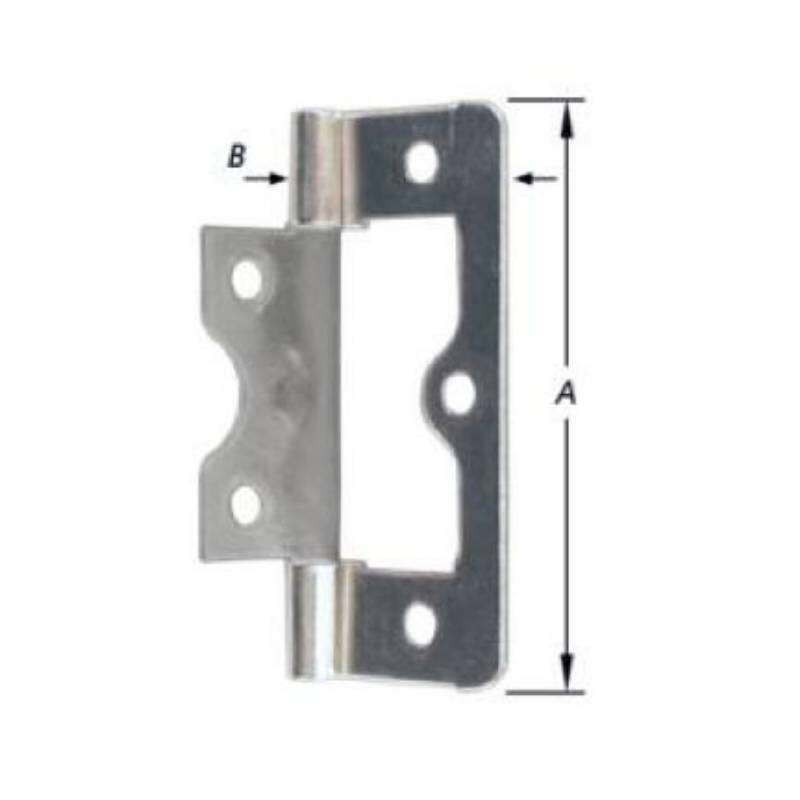 Image du produit Charni&egrave;re de meuble - Broche riv&eacute;e - Laitonn&eacute;e - 2 Formats (2p)
