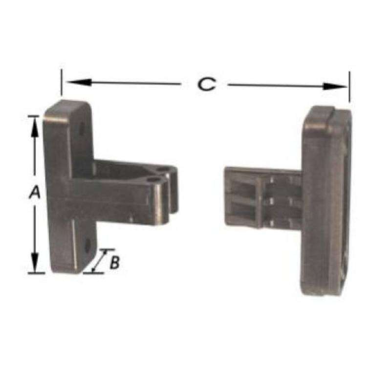 Image du produit Arret de pince avec nez - Blanc ou Noir - 50 mm (2p)