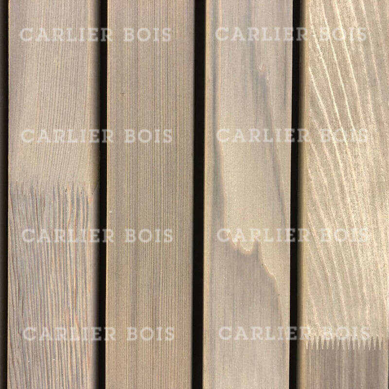 Image du produit Bardage C&egrave;dre about&eacute; - Bross&eacute; Gris 102 - Profil 'Trap&eacute;zo' - 18 x 65 mm - Longueur 300 cm