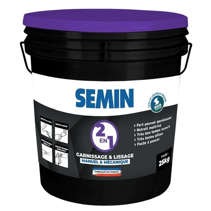 Image du produit SEMIN - 2 en 1 Enduit de Garnissage et Lissage (Manuel et M&eacute;canique)