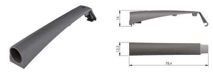 Image du produit Syst&egrave;me K Push - Anthracite - 78 x 16 mm ( Piston 10 x 68 mm - Base - Fixation) - 2p