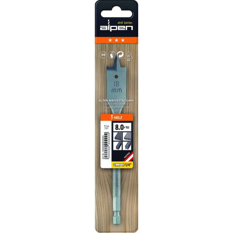 Image du produit Alpen - Foret Plat Bois - Long. 152 mm - Embout Hexa