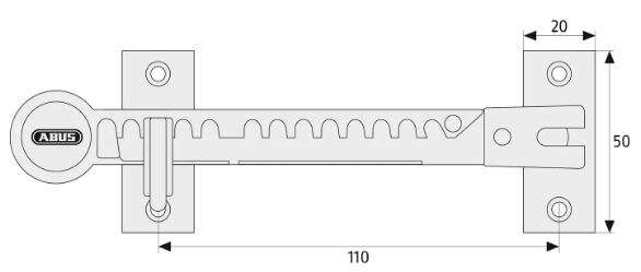 Image du produit ABUS - Entrebailleur de fen&ecirc;tre Serpentin - FFS 100 W - Blanc - 110 mm d'ouverture - Mati&egrave;re Synth&eacute;tique