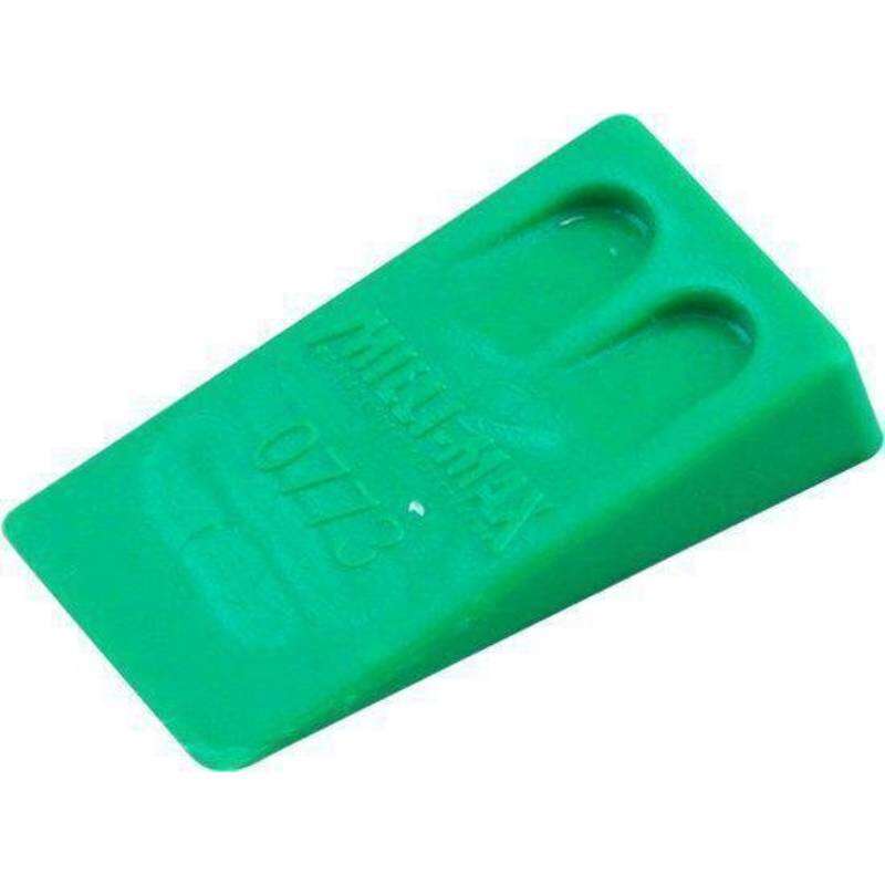 Image du produit Cale pointue stri&eacute;e de remplissage Milli-Max - Verte - 40 x 23 x 8 mm (350p)