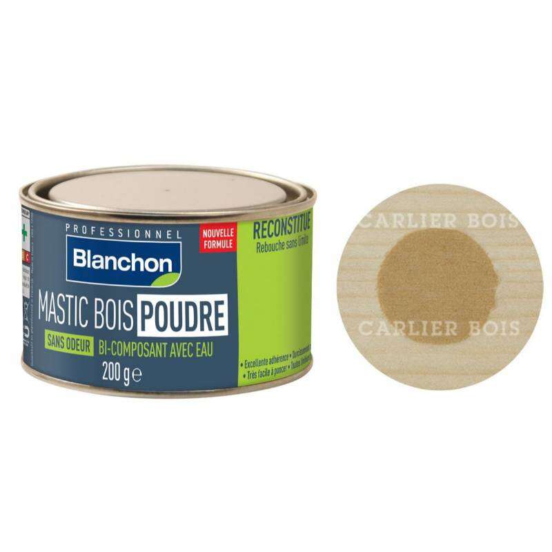 Image du produit Blanchon - Mastic &agrave; Bois Poudre - Ch&ecirc;ne Clair (200 g)