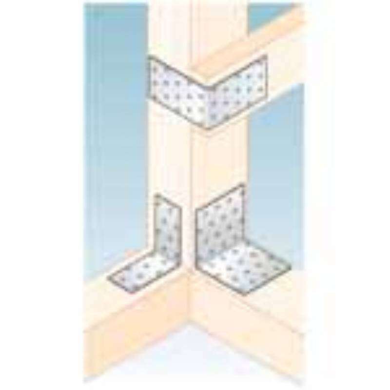 Image du produit Equerre d'assemblage - Mod&egrave;le Lourd - Zingu&eacute; - 60 x 60 x 100 x 2 mm