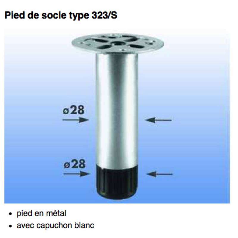 Image du produit Pied de Meuble / Socle Type Camar 323/S - 80 &agrave; 150 mm (Haut.)