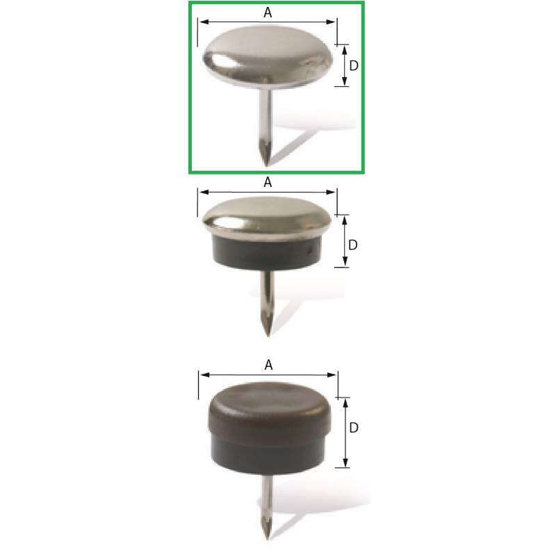 Image du produit D&ocirc;me de silence avec pointe - Cabochon m&eacute;tallique - Argent&eacute;  (8p)