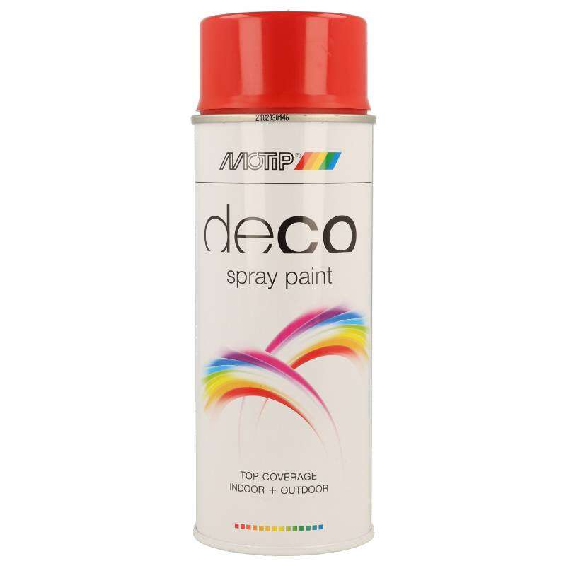 Image du produit (s) Motip&reg;- Peinture D&eacute;co en Spray - Rouge Feu (RAL 3000) - Brillant (150 ml)