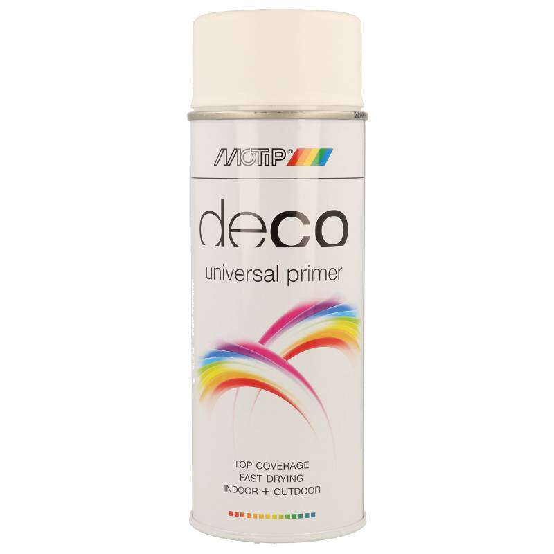 Image du produit (s) Motip&reg;- Peinture D&eacute;co en Spray - Universal Primer / Appr&ecirc;t - Blanc (150 ml)