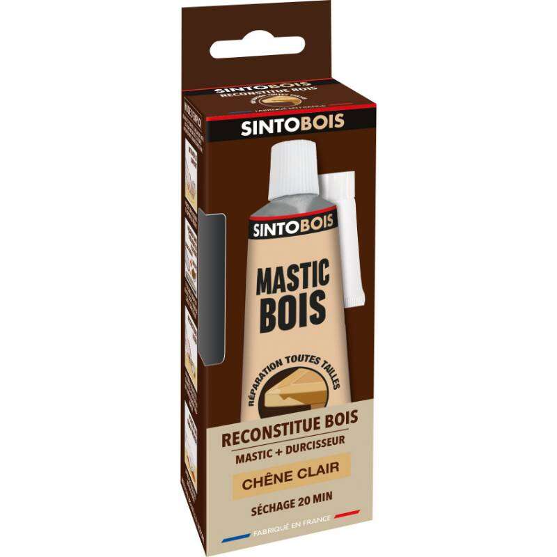 Image du produit SINTOBOIS - R&eacute;pare / Reconstitue Bois : Mastic + Durcisseur - Teinte au choix (60 g)