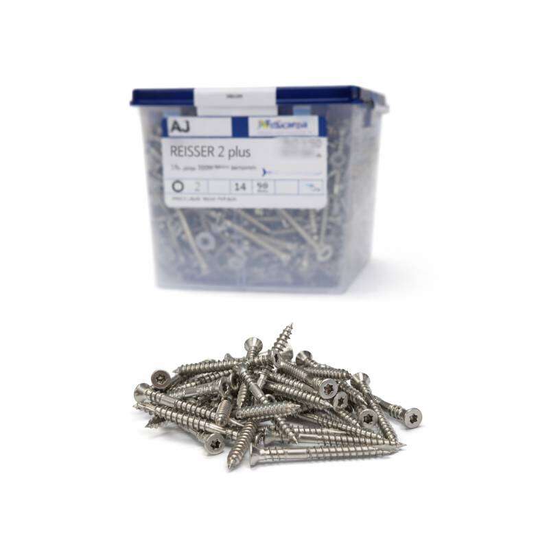 Image du produit NEBOVIS - Vis Terrasse T&ecirc;te Cylindrique Frais&eacute; - Acier Inoxydable A4 - TORX UT - &Oslash; 5 mm - Diverses longueurs + Embout