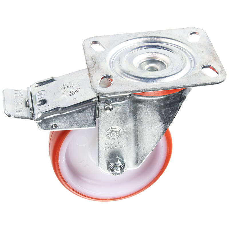Image du produit Roulette Polyam. bande Polyur&eacute;th. &Oslash; 100mm pivot.frein - Charge max 170kg - Hauteur tot.128mm - Plateau 100 x 85 mm